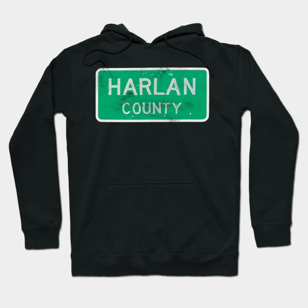 Harlan County, KY / Retro Outlaw Country Fan Design Hoodie by DankFutura